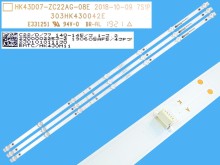 LED podsvietenie pre LCD TV 43" - sada 3 pásikov 800mm