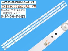 LED podsvit 820mm pre LCD TV 43" - sada 3 pásikov