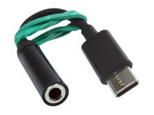 Adaptér USB-C na 3,5 mm Jack pre slúchadlá - čierny