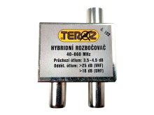 Hybridný anténny rozbočovač TV s 2 výstupy IEC č.102