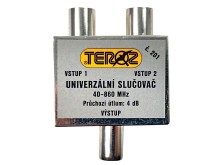 Univerzálny anténny slučovač TV s 2 vstupy IEC TEROZ č.201