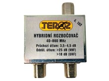 Hybridný anténny rozbočovač TV s 2 výstupy č.102 F