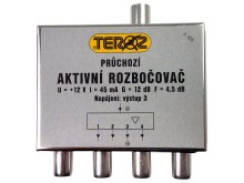 Aktívny anténny rozbočovač TV TEROZ č. 425 s 4 výstupy