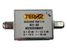 DVB-T / DVB-T2 Anténny Zosilňovač 22dB TEROZ s F Konektormi