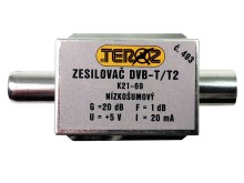 Anténny zosilňovač DVB-T / DVB-T2 20dB TEROZ č.493 IEC