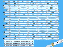 LED podsvit 1560mm sada pre Samsung 75" TV - 18 pásov