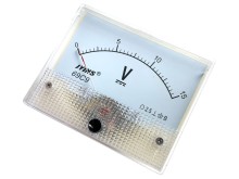 Analógový panelový merač 15V DC 80 x 65 mm
