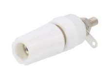 Panelová zdířka banánek 15A - bílá CL1509