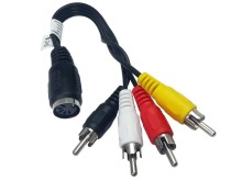 DIN Kábel 5pin (samica) na 4xCINCH (samec) 0,2m