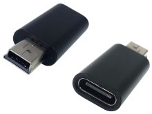 Adaptér USB-C na mini USB - čierny