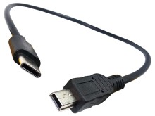 Kábelová redukcia USB-C na mini USB 26 cm