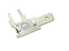 Faston Konektor Kolík 4,8x0,8mm do PCB 90°, RM 5,08mm, Pozinkovaná Mosadz