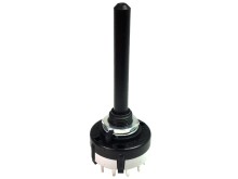 Otočný prepínač 4x3 polohy do PCB, osa 6mm, 250V/0,15A