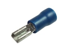 Krimpovací Faston konektor 2.8mm s modrou izoláciou - zásuvka