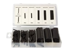 Sada smrštiteľných bužírek čierna 127 ks