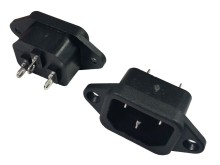 Vestavná sieťová zásuvka IEC 60320 C14 s pájecími vývodmi