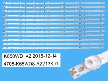 LED podsvit 698mm sada Toshiba K650WD A2 - 12 kusov