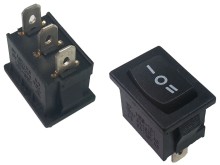 Kolébkový prepínač WSB 2600, 1pólový, 250V/3A, (ON)-OFF-(ON)