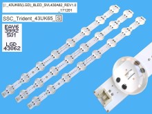 LED podsvit 445mm pre LG 43UK65 - sada 3 kusy