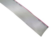 Plochý viacžilový kábel 26x28AWG, Cu, šedý, nestíněný