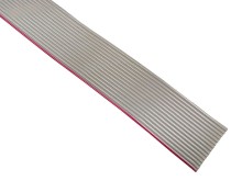 Ploché viacžilový kábel 15x28AWG, Cu, šedý, nestíněný