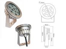 LED svetlo RISE nerez 9*3W RGBV+ 24V DC