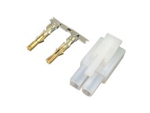 Napájací konektor Tamiya, samica, 2 piny, zlatený, 6,2mm