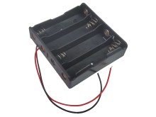 Puzdro na batérie 4x 18650 s vývodom vodiča