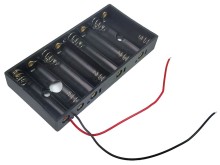 Puzdro na batérie 8x AAA s vývodom vodiča