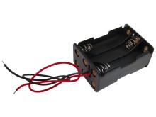 Puzdro na batérie 6x AAA s vývodom vodiča a sériovým zapojením