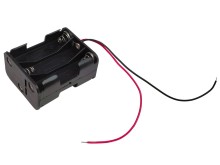 Puzdro na batérie 6x AA s vývodom a sériovým zapojením