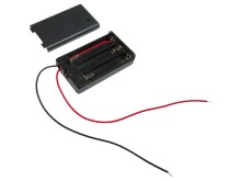 Puzdro na batérie 3x AAA s vypínačom a vývodom vodiča