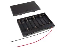 Puzdro na batérie 8x AA s vypínačom a vývodom vodiča
