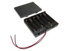 Puzdro na batérie 6x AA s vypínačom a vývodom vodiča