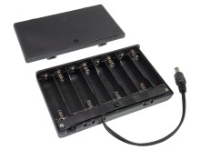 Puzdro na batérie 8x AA s vypínačom a konektorom 5.5 x 2.1mm