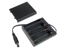 Puzdro na batérie 4x AA s vypínačom a konektorom 5.5 x 2.1mm