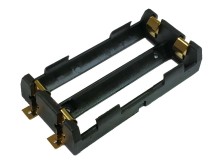 Puzdro pre batérie 2x 18650 s pozlátenými vývodmi