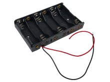 Puzdro na batérie 6x AA s vývodom vodiča