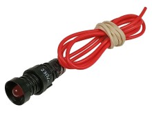 Červená LED kontrolka 230V AC s montážním otvorem 11mm