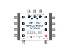 Anténny zosilňovač DVB-T2 AH-707 Evercon 5G, 30dB, UHF, DAB/FM, 8x výstup