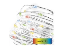 LED vianočný nano reťaz 1,9 m s časovačom, multicolor