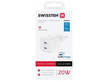 SWISSTEN 20W Power Delivery Nabíjačka s 2x USB-C