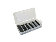 Sada zmršťovacích bužírek s lepidlom 85 ks - čierna