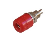 Panelová zdierka banánek 32A - červená IBU401-RT