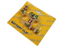 Svorky na autobatériu s upínaním kábla dvoma skrutkami - 1 pár