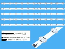 Sada LED podsvietenia 832 mm pre LG 75" - 5 kusov DLED Backlight SSC_TRIDENT_75UK65