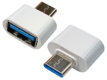 Adaptér USB-A na USB-C biely