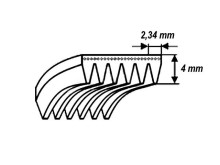 Remeň drážkový 1210J5EL POLY-V pre práčky