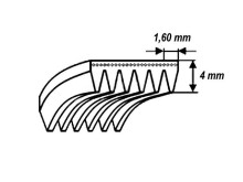 Drážkový remeň 1105H7 POLY-V Merloni C00057935
