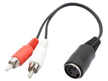 Redukcia DIN 5pin na 2 x CINCH
